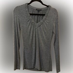 Banana Republic Charcoal V-Neck Blouse